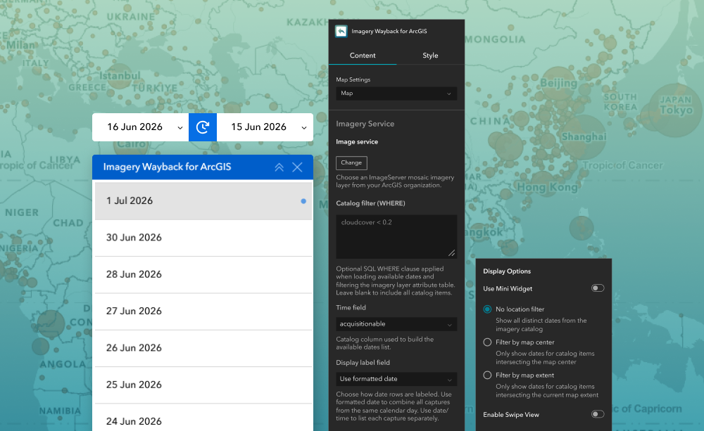 Imagery Wayback for ArcGIS